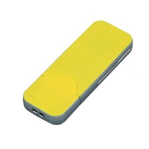 USB-Flash накопитель (флешка) в стиле I-phone, модель I-phone_style, прямоугольной формы, объем памяти 64 Gb, цвет жёлтый в Воронеже
