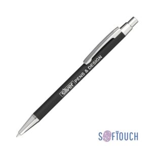 СУВЕНИРНАЯ РУЧКА ДЛЯ БРЕНДИРОВАНИЯ ШАРИКОВАЯ "RAY" С ПОКРЫТИЕМ SOFT TOUCH, ЦВЕТ ЧЁРНЫЙ В ВОРОНЕЖЕ